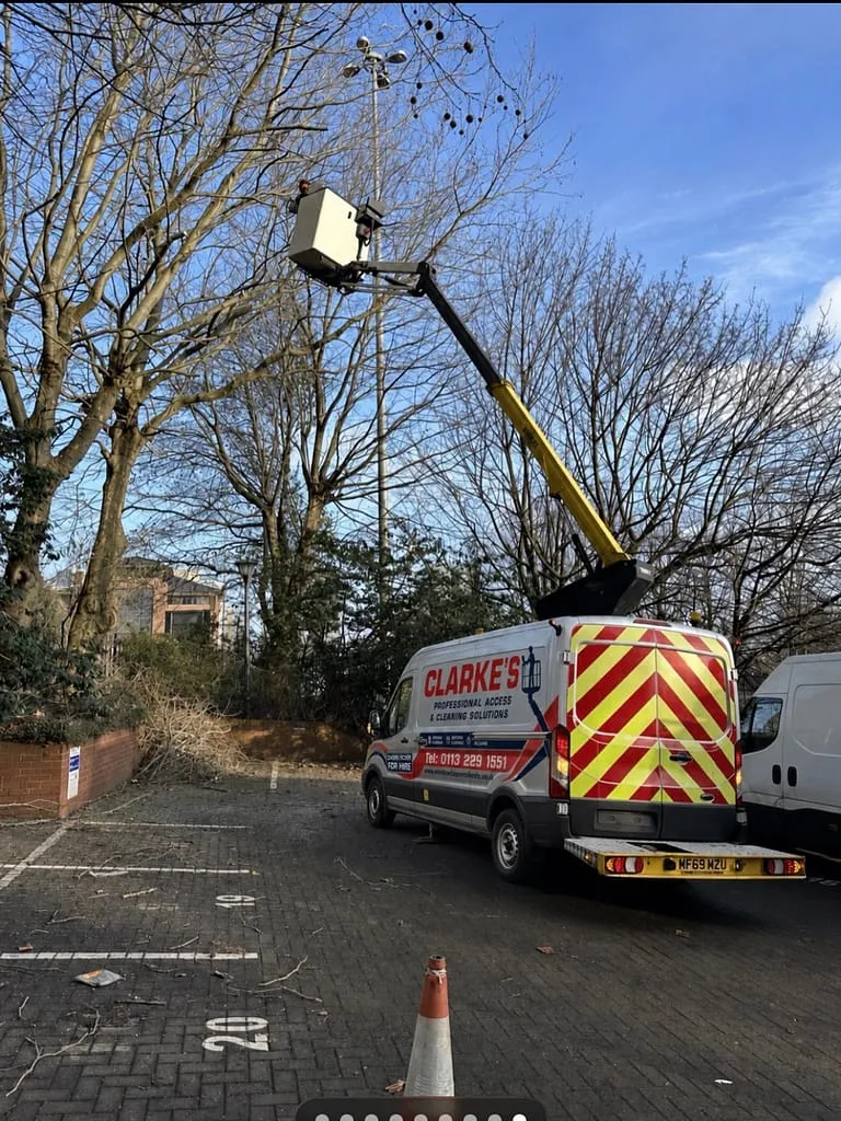 Versalift cherry picker van in Leeds